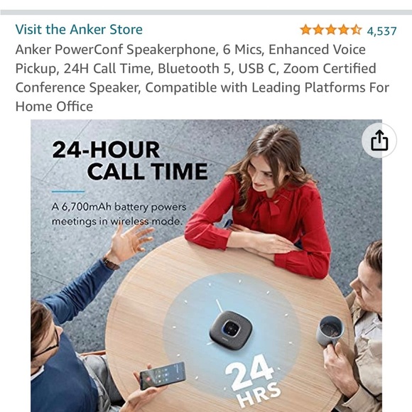 Anker Power Conference Bluetooth Speakerphone - Picture 10 of 12